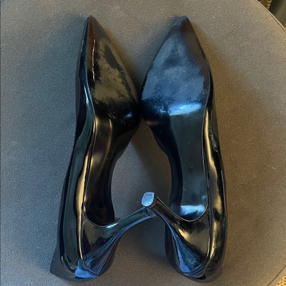 Anne Klein Pointed Patent Leather Heels Womens 9 Formal Work Chic - Picture 8 of 8